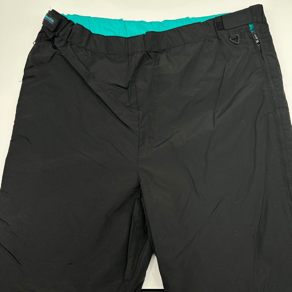 Columbia Mens XXL Tall‎ Black Nylon Snow Pants Ski Winter Bibs ST8420 Vintage